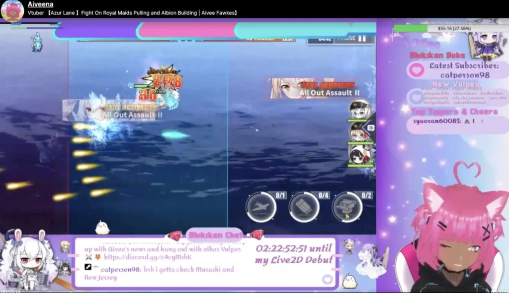 Female Vtuber playing games